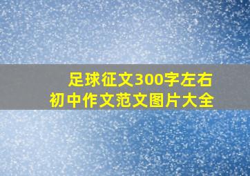 足球征文300字左右初中作文范文图片大全