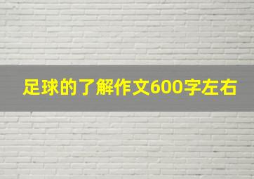 足球的了解作文600字左右