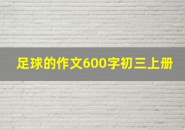 足球的作文600字初三上册