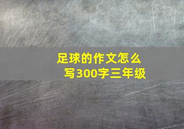 足球的作文怎么写300字三年级