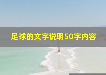 足球的文字说明50字内容