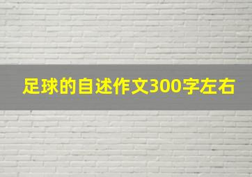 足球的自述作文300字左右