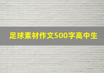 足球素材作文500字高中生