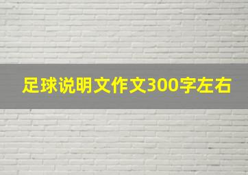 足球说明文作文300字左右