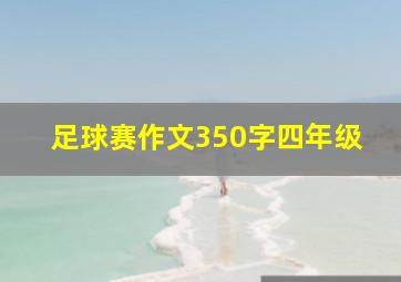 足球赛作文350字四年级