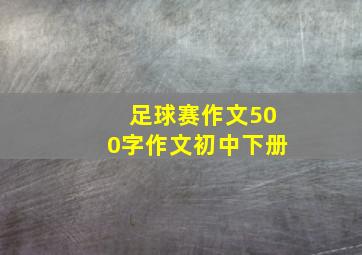 足球赛作文500字作文初中下册