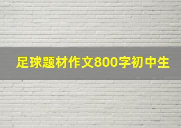 足球题材作文800字初中生