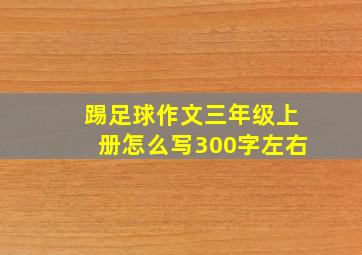 踢足球作文三年级上册怎么写300字左右