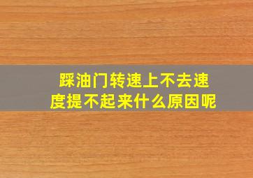 踩油门转速上不去速度提不起来什么原因呢