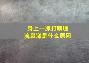 身上一凉打喷嚏流鼻涕是什么原因