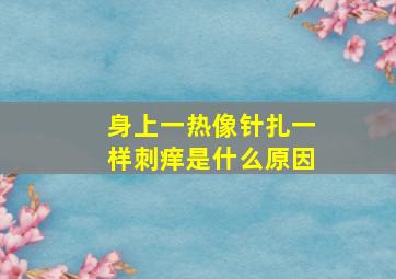 身上一热像针扎一样刺痒是什么原因