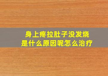 身上疼拉肚子没发烧是什么原因呢怎么治疗