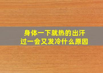 身体一下就热的出汗过一会又发冷什么原因