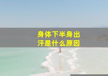 身体下半身出汗是什么原因