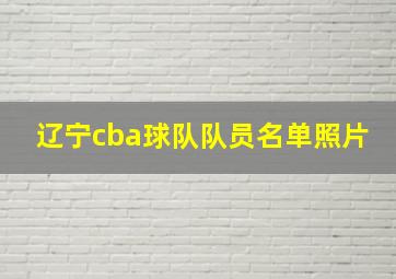 辽宁cba球队队员名单照片