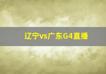 辽宁vs广东G4直播