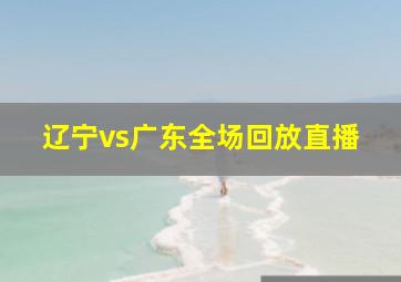 辽宁vs广东全场回放直播