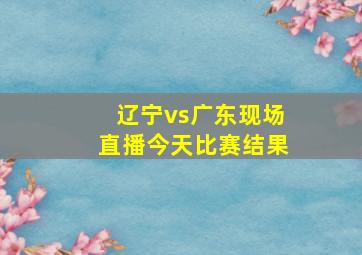 辽宁vs广东现场直播今天比赛结果