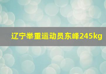 辽宁举重运动员东峰245kg