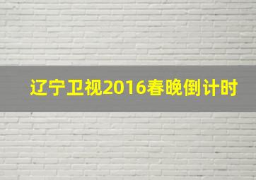 辽宁卫视2016春晚倒计时