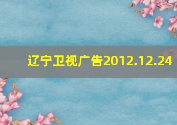 辽宁卫视广告2012.12.24