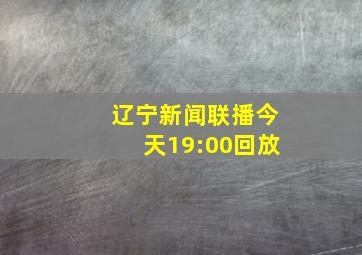 辽宁新闻联播今天19:00回放