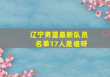 辽宁男篮最新队员名单17人是谁呀