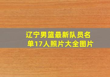 辽宁男篮最新队员名单17人照片大全图片