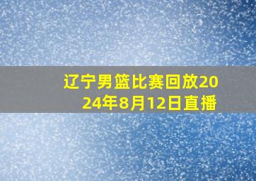 辽宁男篮比赛回放2024年8月12日直播