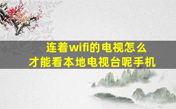 连着wifi的电视怎么才能看本地电视台呢手机