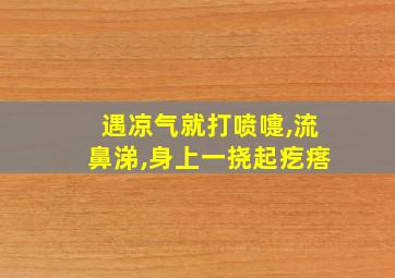 遇凉气就打喷嚏,流鼻涕,身上一挠起疙瘩