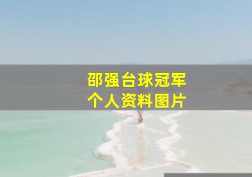 邵强台球冠军个人资料图片