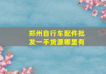 郑州自行车配件批发一手货源哪里有