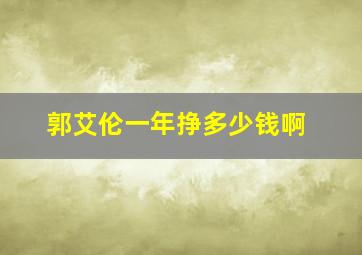 郭艾伦一年挣多少钱啊