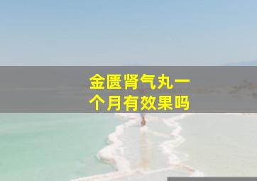 金匮肾气丸一个月有效果吗