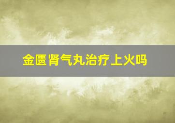 金匮肾气丸治疗上火吗