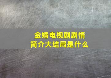 金婚电视剧剧情简介大结局是什么