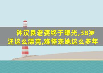 钟汉良老婆终于曝光,38岁还这么漂亮,难怪宠她这么多年