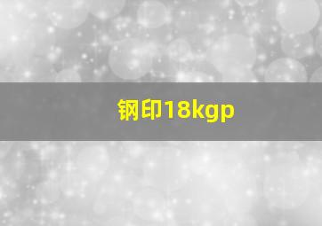 钢印18kgp