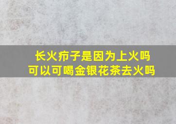 长火疖子是因为上火吗可以可喝金银花茶去火吗