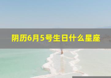 阴历6月5号生日什么星座