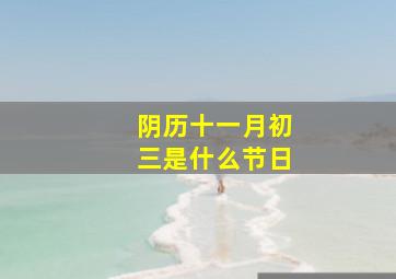 阴历十一月初三是什么节日