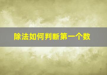 除法如何判断第一个数