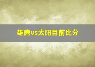 雄鹿vs太阳目前比分