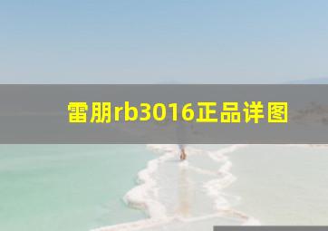 雷朋rb3016正品详图