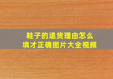 鞋子的退货理由怎么填才正确图片大全视频