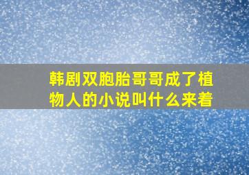 韩剧双胞胎哥哥成了植物人的小说叫什么来着