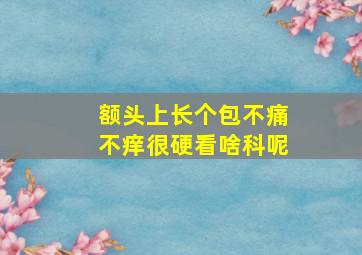 额头上长个包不痛不痒很硬看啥科呢