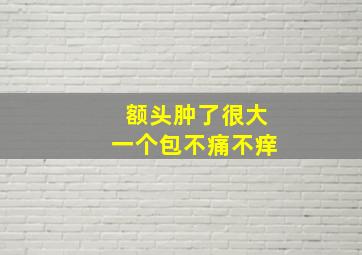 额头肿了很大一个包不痛不痒