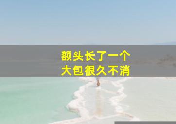 额头长了一个大包很久不消